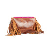 'Chada' Leather and Banjara purse - Shasta