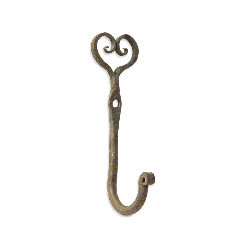 Wrought Iron Hook with Heart