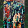"Frida in the Jungle" Kimono in Noir