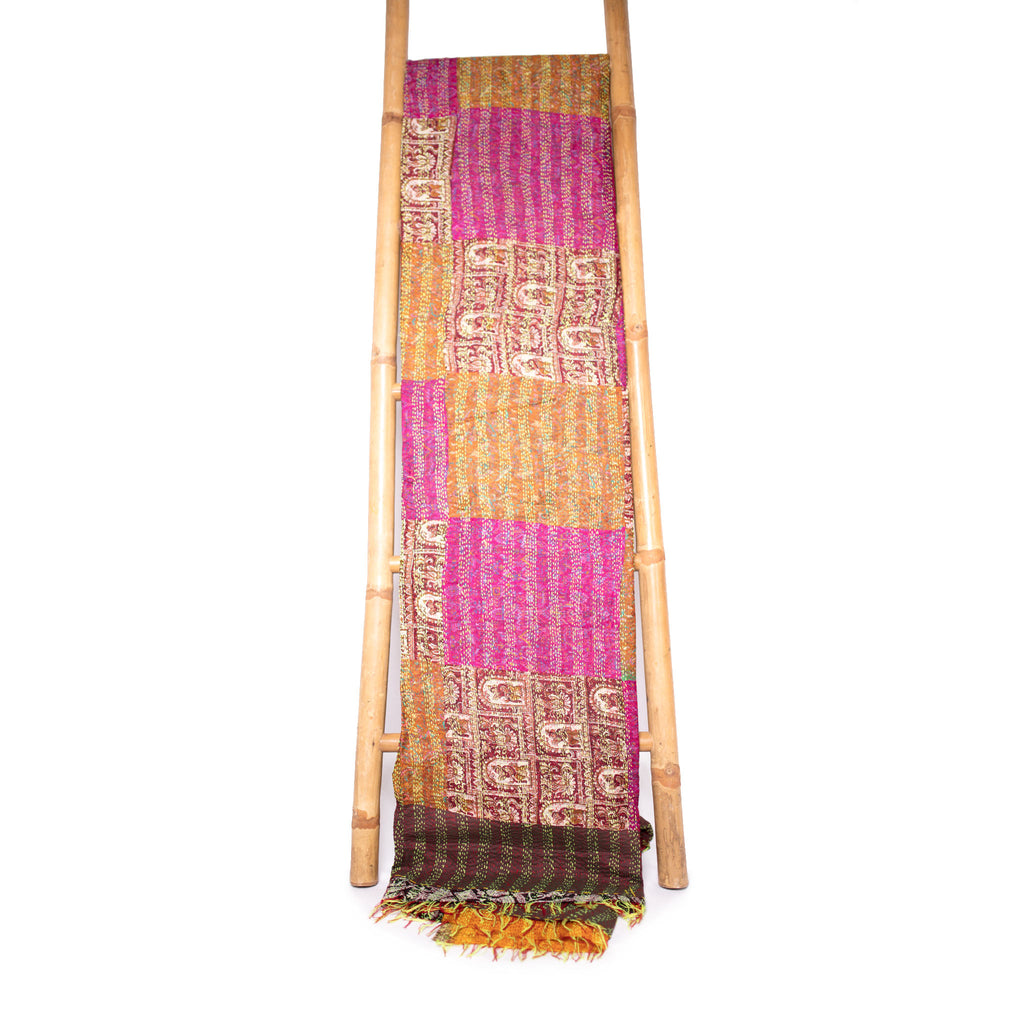 Patola Silk Sari Throw 'Sunset soul'