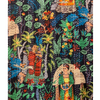 'Frida in the Jungle' Kantha Quilt Q-K size -Starry Night
