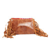 'Chada' Leather and Banjara purse - Sunrise