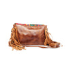 'Chada' Leather and Banjara purse - Calendula