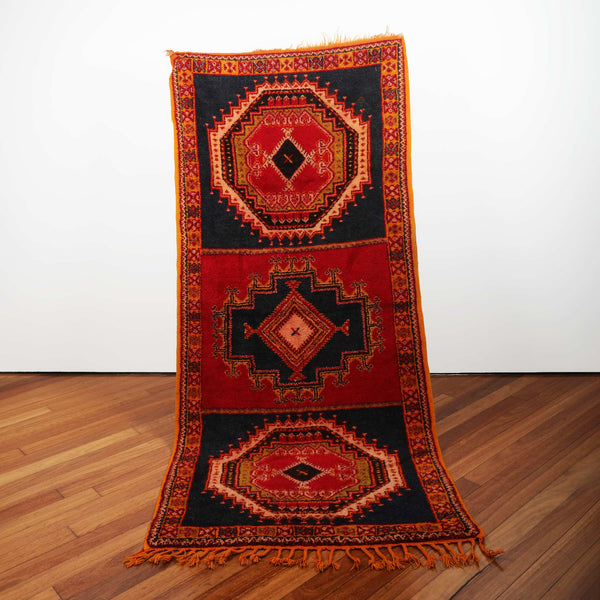 "Najila sunset" Vintage carpet, 2.3 m x 1.06 m, Takama Collection